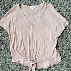 Dusty rose tie top